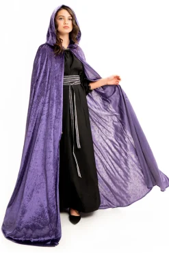 Cloaks>Little Adventures Adult Dark Purple Cloak With Hood