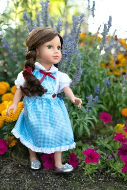 Doll Dress Ups>Little Adventures Doll Dress Kansas Girl With Bows