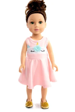 Doll Dress Ups>Little Adventures Doll Dress Unicorn Twirl