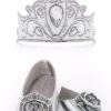 Doll Dress Ups>Little Adventures Doll Shoes And Tiara Silver