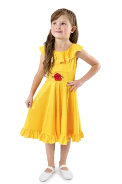 Twirl Dresses>Little Adventures Yellow Beauty Twirl Dress